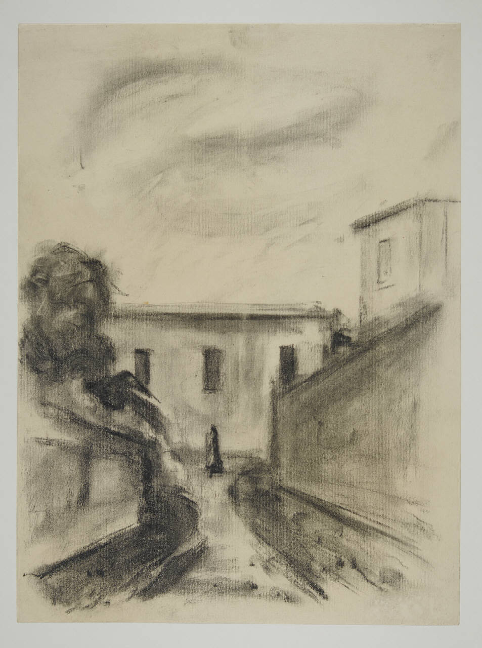Paesaggio, paesaggio (disegno) di Rosai, Ottone (secondo quarto sec. XX)