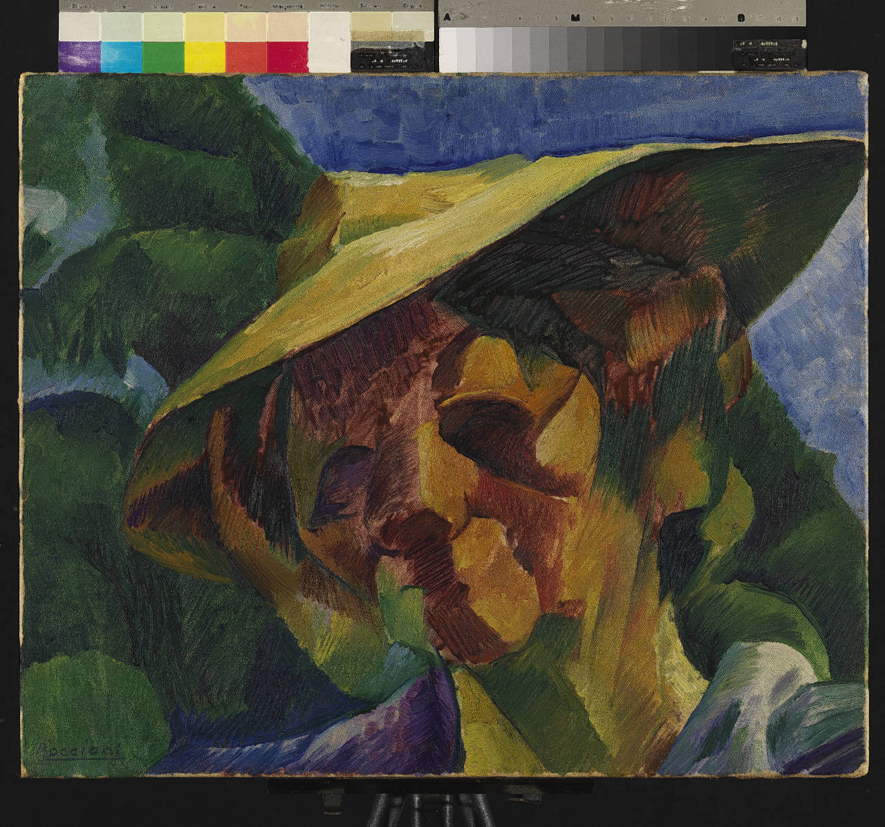 Testa di donna, Ritratto della signora Busoni, Studio n.2 di testa della signora Busoni, testa di donna (dipinto) di Boccioni, Umberto (sec. XX)
