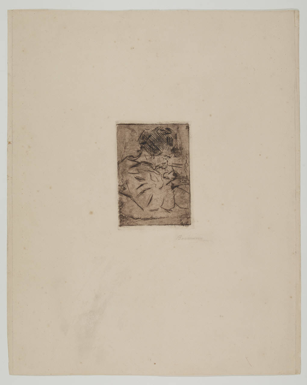 Ritratto femminile, ritratto femminile (puntasecca) di Boccioni, Umberto (sec. XX)