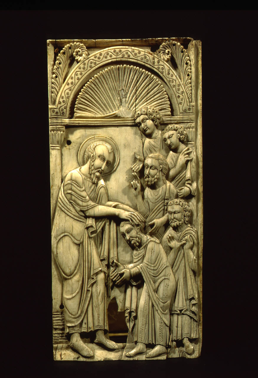 San Marco consacra Aniano arcivescovo (placchetta) - bottega alessandrina (secc. VII/ VIII)
