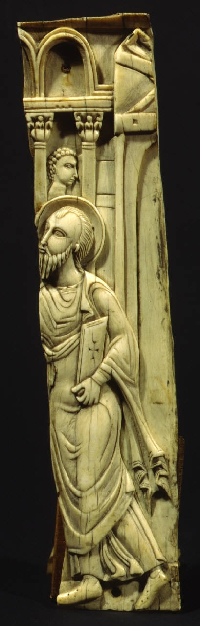 San Marco che cammina presso un portico (placchetta) - bottega alessandrina (secc. VII/ VIII)