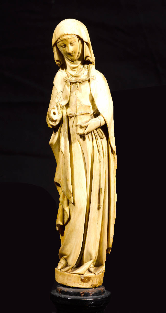 Madonna (?), santa Chiara (?) (statuetta) - bottega francese (inizio sec. XIV)