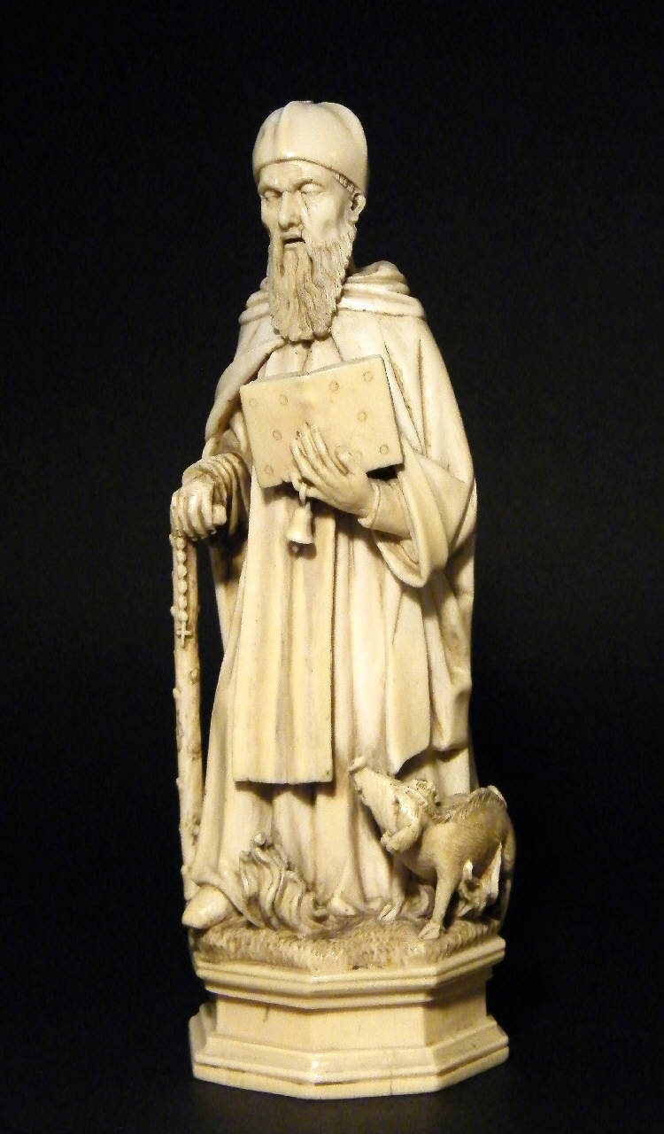 sant'Antonio abate (statuetta devozionale) - bottega tedesca (sec. XVII)