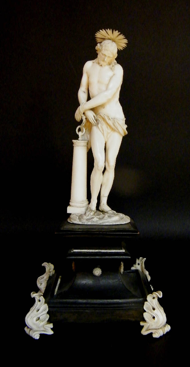 Cristo alla colonna (statuetta devozionale) - bottega francese (sec. XVIII)