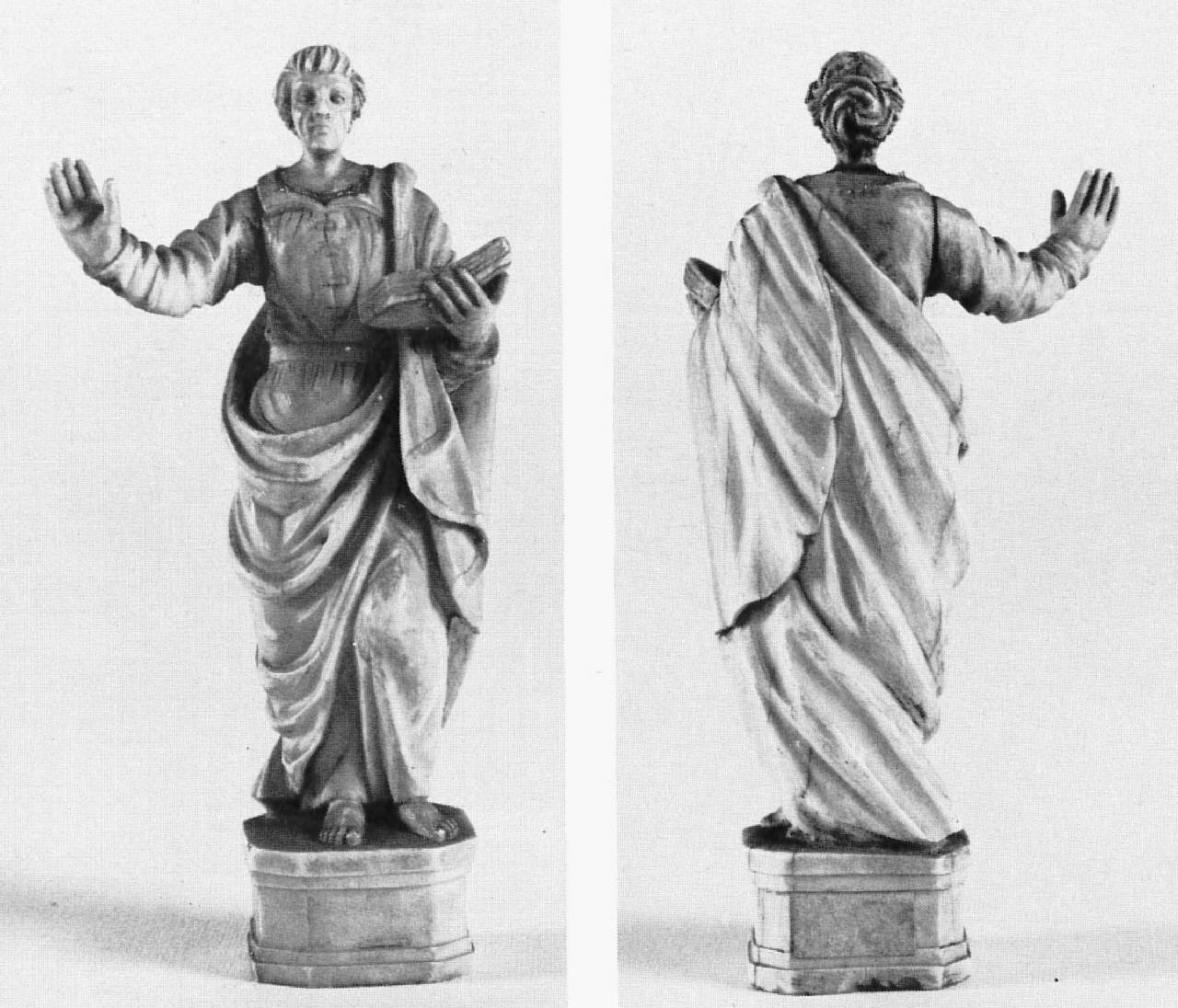 figura femminile in atto oratorio (statuetta) - bottega tedesca (sec. XVII)