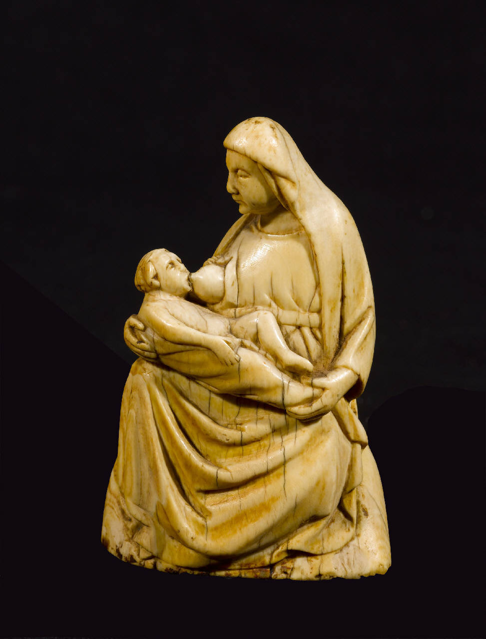 Madonna del latte (statuetta) - bottega toscana||bottega italia settentrionale (sec. XIV)