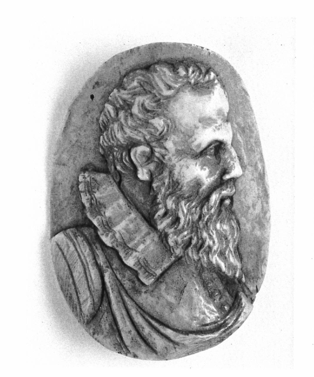 ritratto di Michelangelo (?) (medaglione) - bottega italiana (sec. XIX)