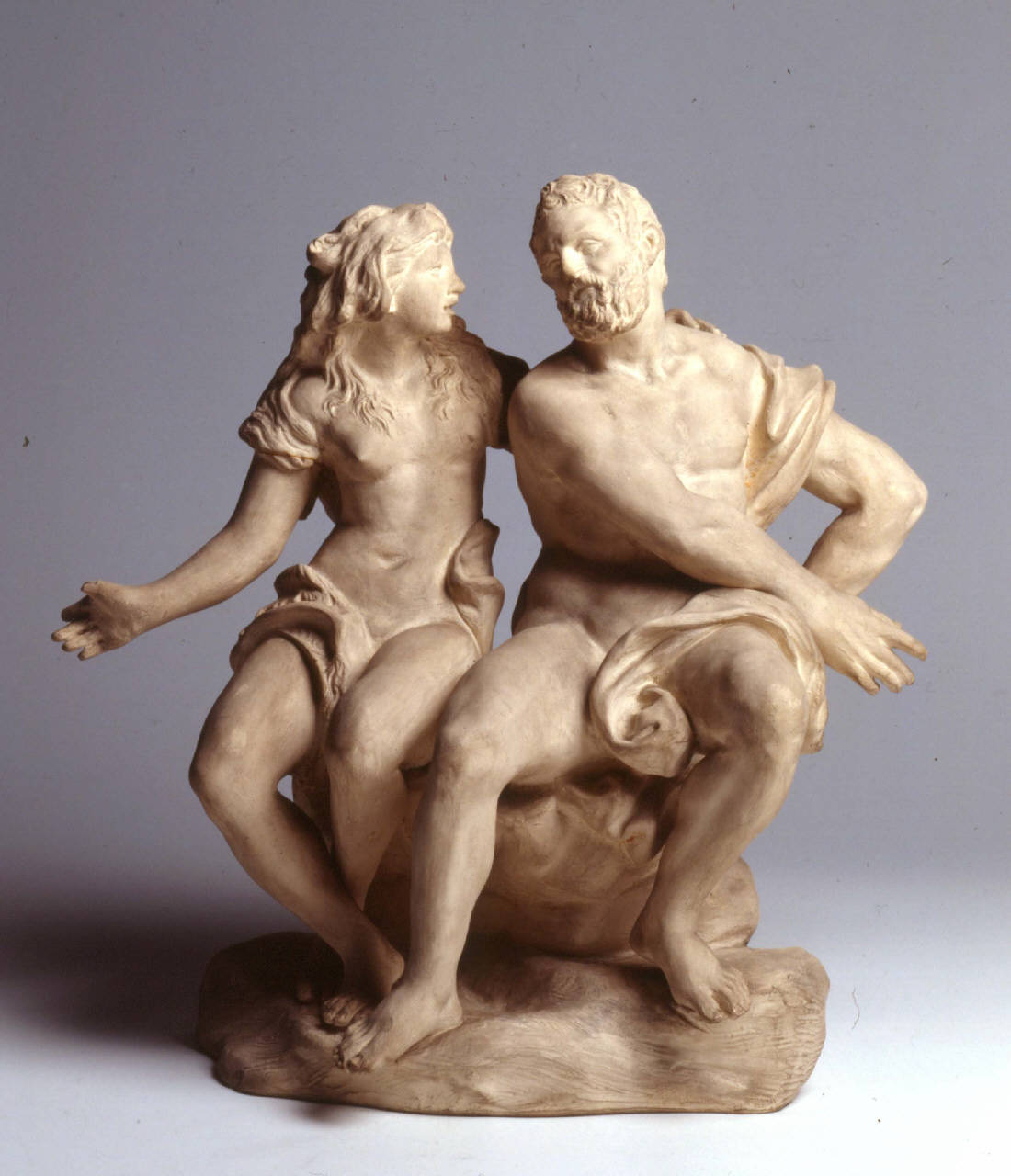 Ercole e Onfale (gruppo) di manifattura Ferniani (?), Faenza (sec. XIX)