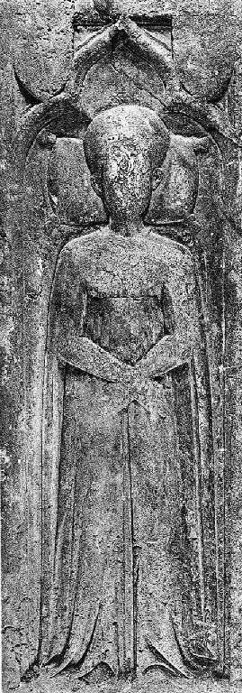 figura femminile (lapide tombale) - ambito lombardo (sec. XV)