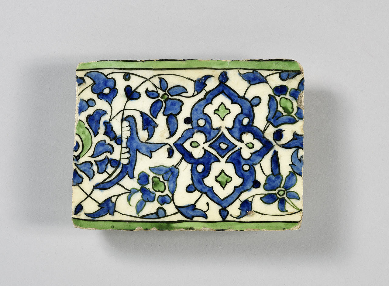 mattonella di manifattura Anatolia - ambito Siria (fine/inizio secc. XVI/ XVII)