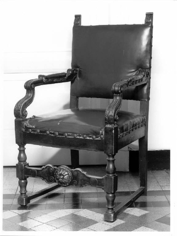 poltrona - ambito lombardo (prima metà sec. XIX)