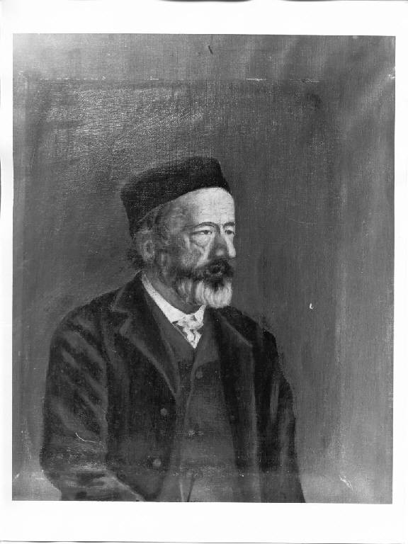 Ritratto di vecchio (dipinto) - ambito lombardo (seconda metà sec. XIX)