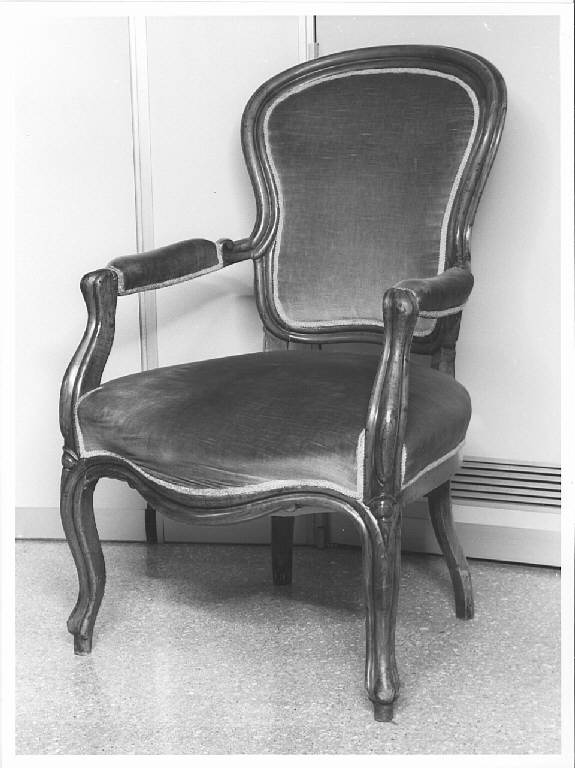 poltrona - ambito lombardo (metà sec. XIX)