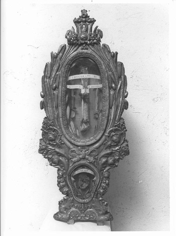 reliquiario a teca - ambito lombardo (prima metà sec. XIX)