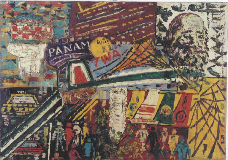 Aeroporto Leonardo Da Vinci, Aeroporto Leonardo da Vinci (dipinto) di Orsi Marco (terzo quarto sec. XX)