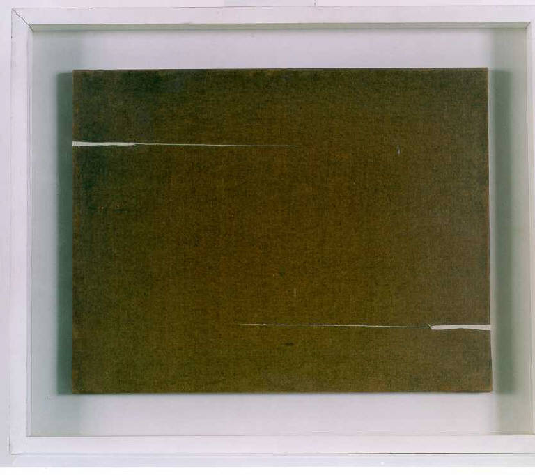 Itinerario 2°, Composizione di rette orizzontali (dipinto) di Pace Achille (ultimo quarto sec. XX)