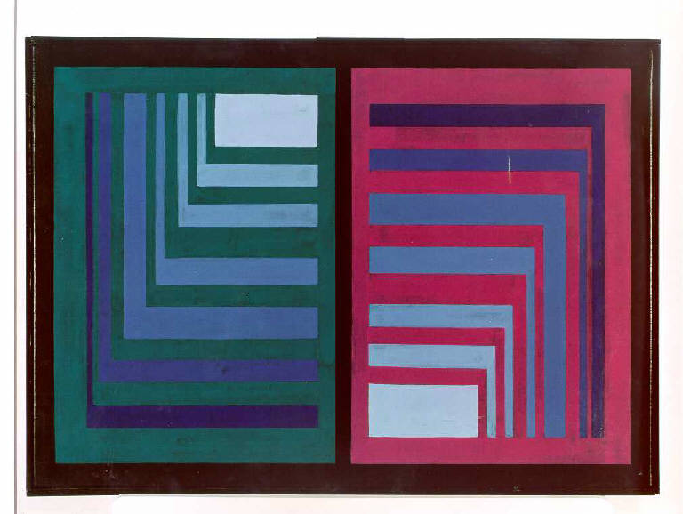 Interazione cromatica, Composizione (dipinto) di Bertinotti Tullio (fine sec. XX)