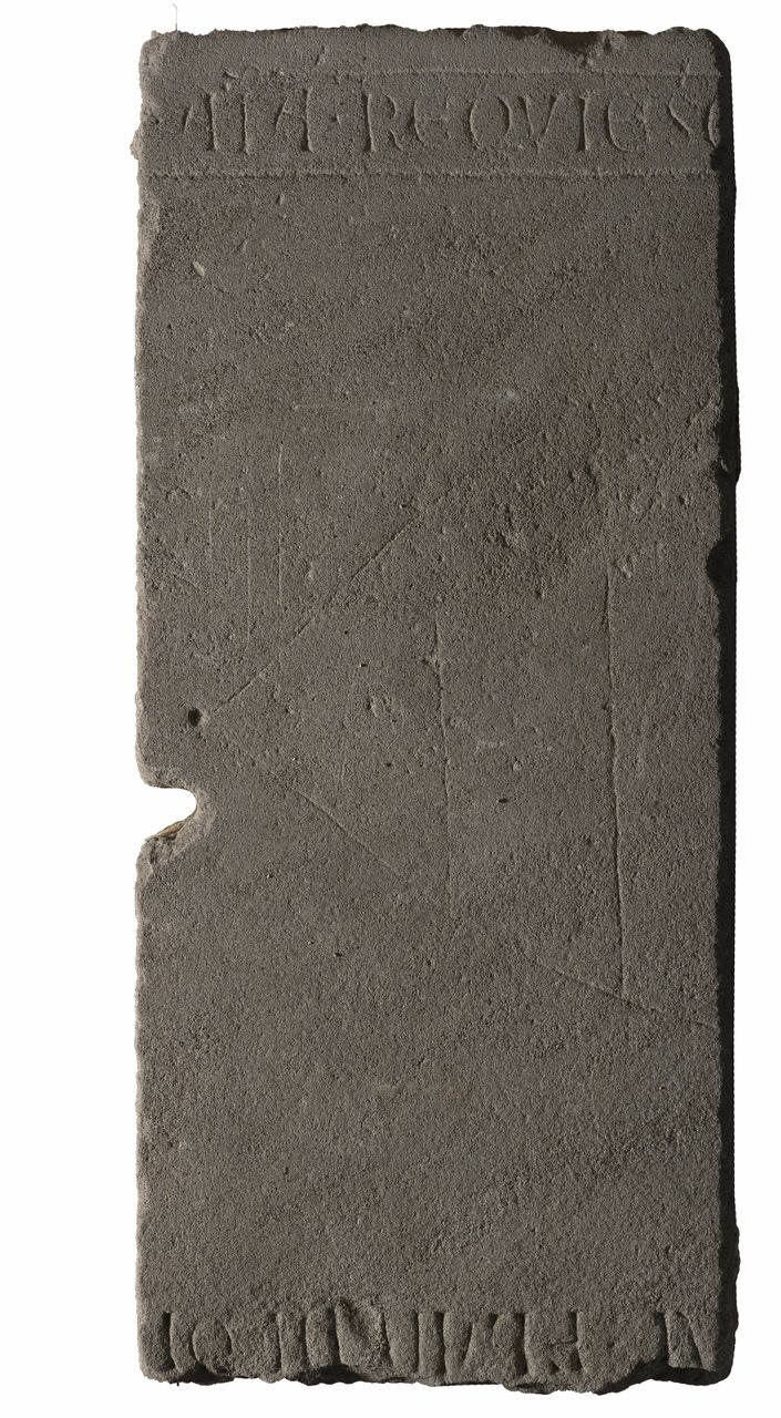 Lastra tombale con iscrizione di Martino e Franceschino (lastra, parti di) di Lapicida - ambito lombardo (prima metà sec. XIV)