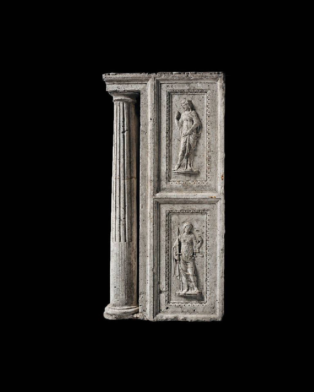 Spalla sinistra del Camino detto di Cesariano (camino, spalla sinistra) di Scultore - ambito lombardo (primo quarto sec. XVI)