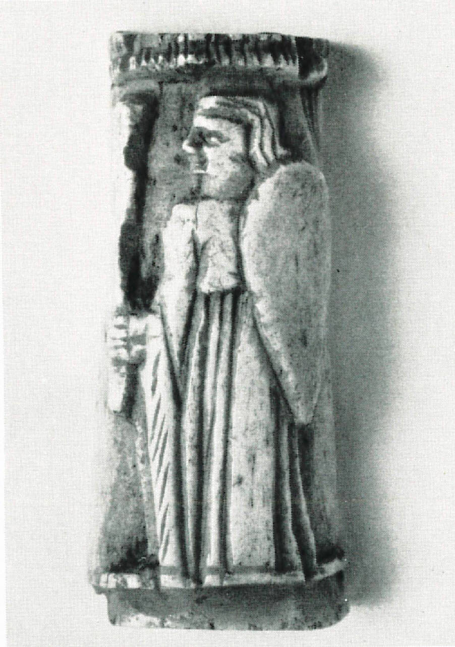 figura femminile con clava e scudo (placchetta di cofanetto) - bottega italia settentrionale (sec. XV)