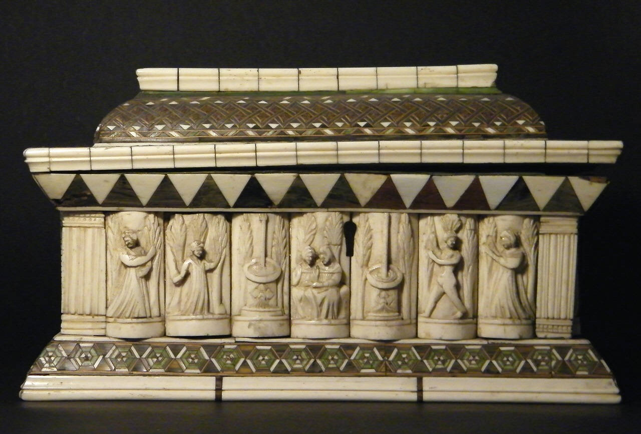 scene di vita e martirio di una santa (cofanetto) - bottega italia settentrionale (sec. XV)