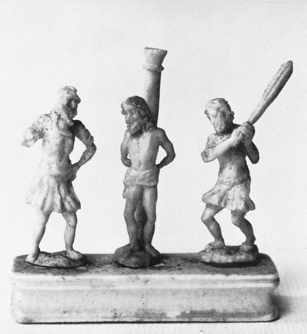 Cristo alla colonna fra due flagellatori (gruppo scultoreo) - bottega tedesca (?) (sec. XVII)