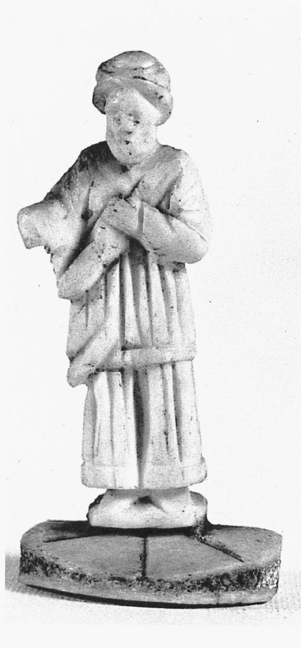 figura maschile (statuetta di presepio) - bottega italiana (ultimo quarto sec. XVII)