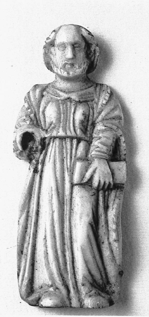 uomo con libro (statuetta devozionale) - bottega italiana (ultimo quarto sec. XVII)