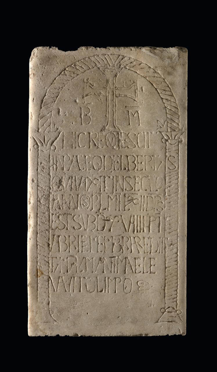 Epigrafe di Odelbertus (lastra tombale) di Lapicida - ambito lombardo (sec. VI)