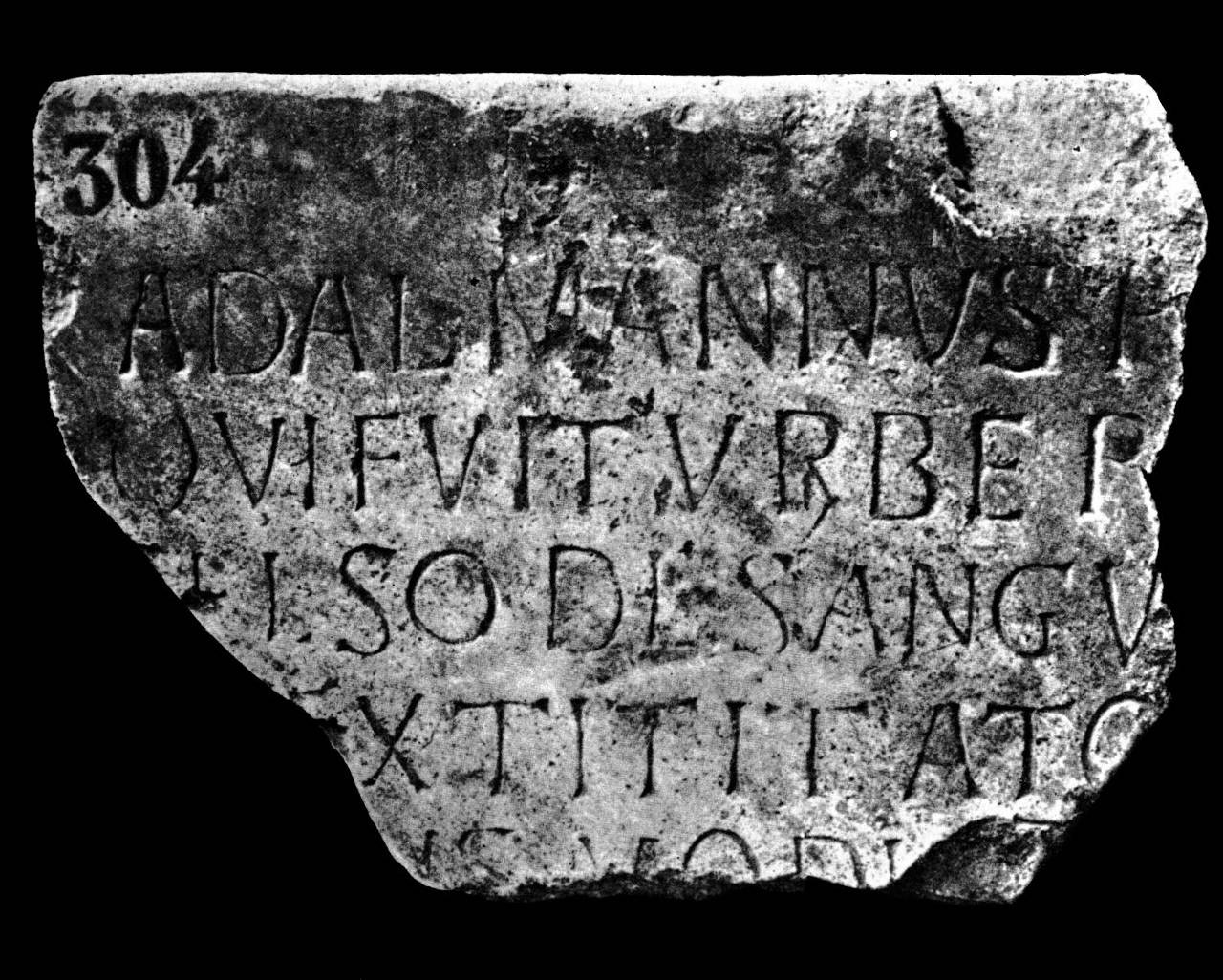 Iscrizione di Adalmannus (lastra) di Lapicida - ambito lombardo (terzo quarto sec. X)