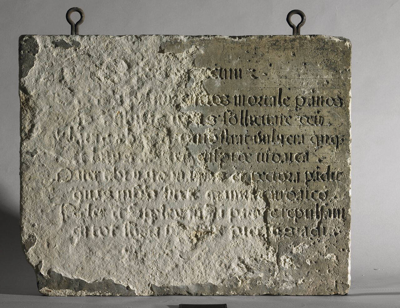 Iscrizione anti-giudaica (lastra) di Lapicida - ambito lombardo (secondo quarto sec. XIII)