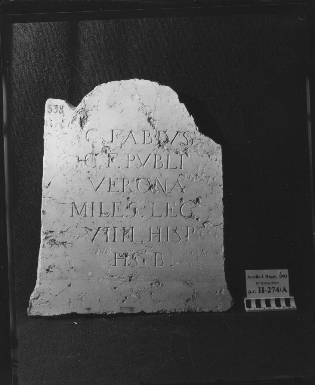 Iscrizione detta "Falsa veronese" (lastra) di Lapicida - ambito lombardo (fine sec. XVIII)
