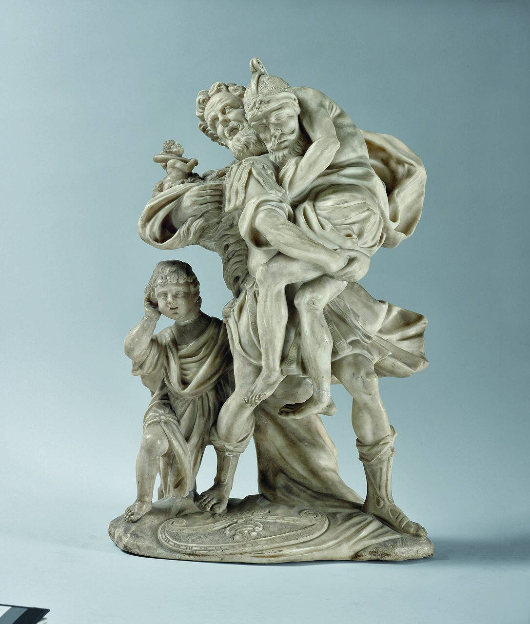 Enea, Anchise e Ascanio (gruppo statuario) di Lazzoni, Andrea (inizio sec. XVIII)