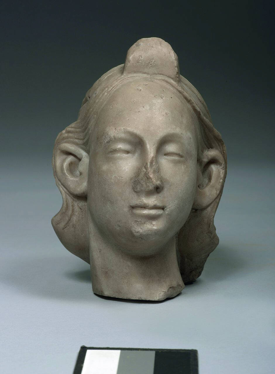 Testa d'angelo (testa) di Giacomo da Campione (ambito) (ultimo quarto sec. XIV)