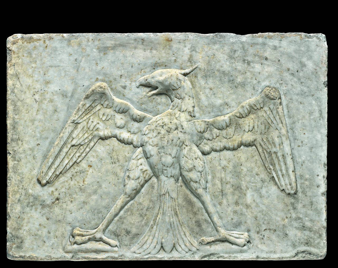 Aquila dal volo abbassato (lastra) di Scultore - ambito lombardo (sec. XIV)