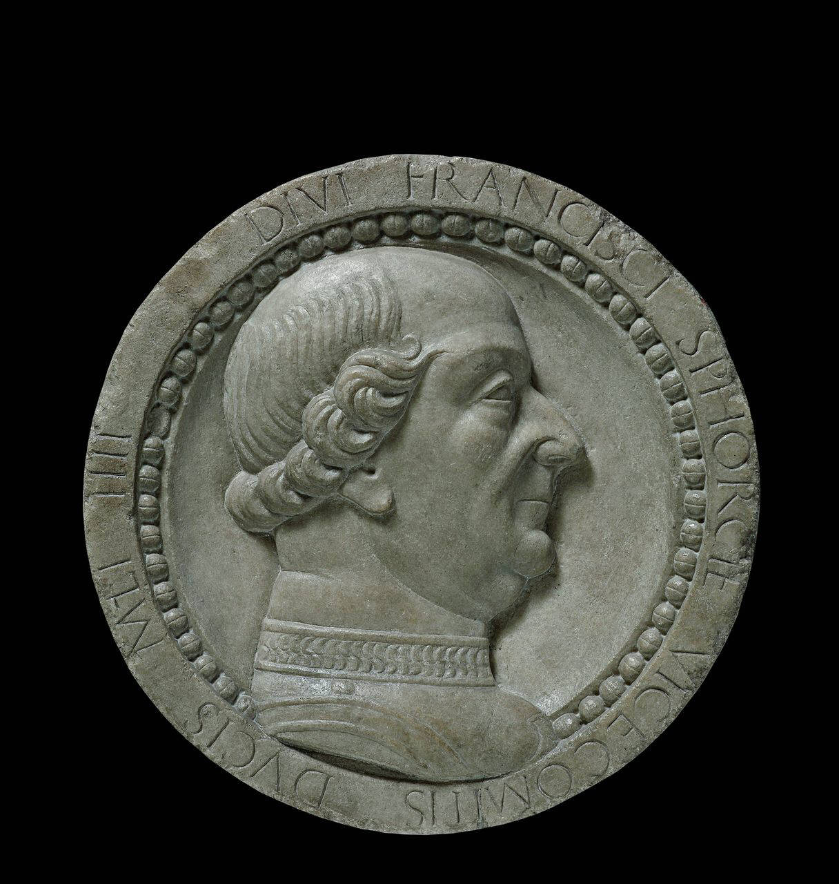 Francesco Sforza (San Miniato,1401 ¿ Milano, 1466) (medaglione) di Scultore; Amadeo, Giovanni Antonio - ambito lombardo (terzo quarto sec. XV)