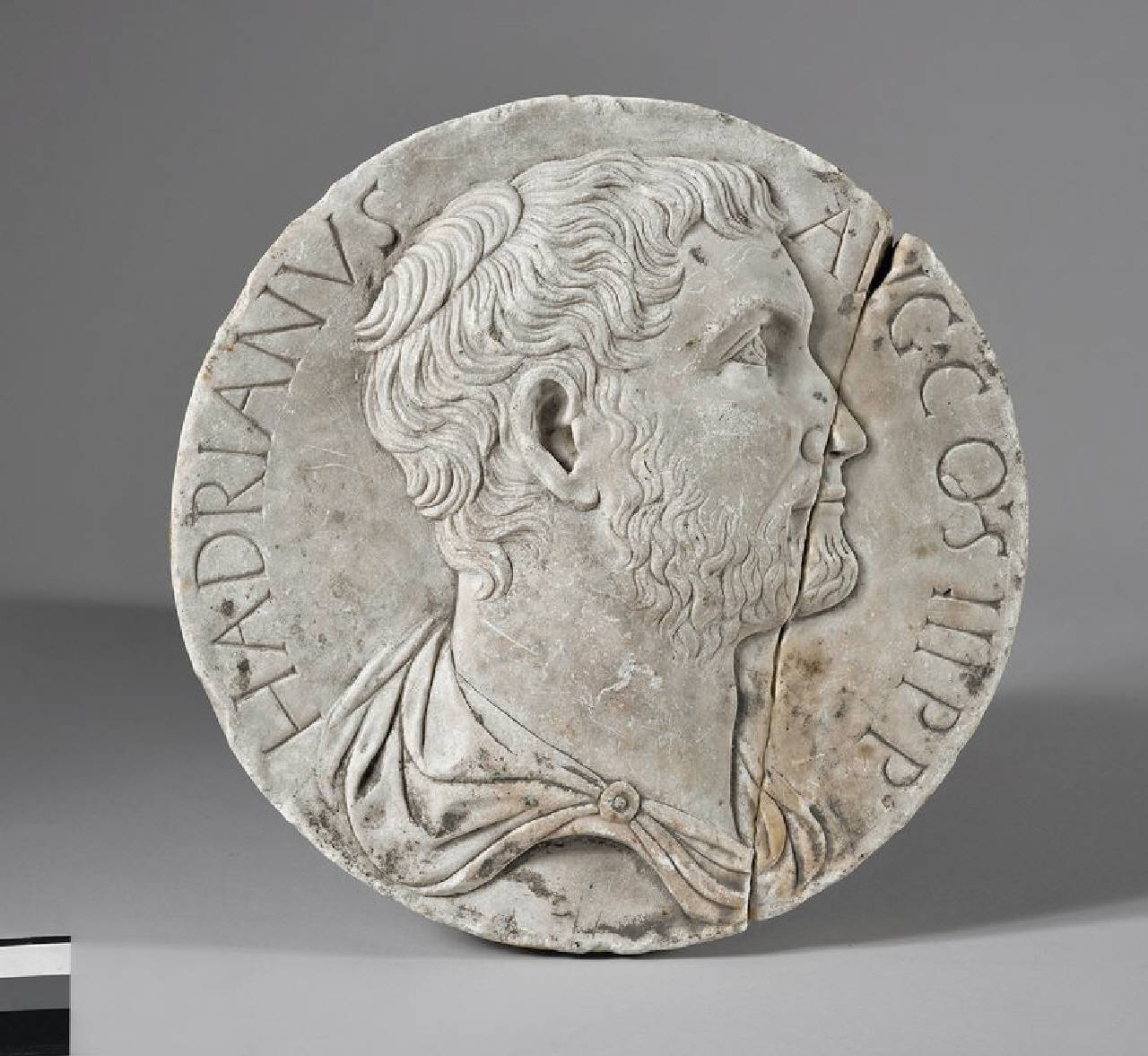 Adriano, imperatore (Santiponce, 76 ¿ Bacoli, 138) (medaglione) di Scultore - ambito lombardo (secc. XV/ XIX)