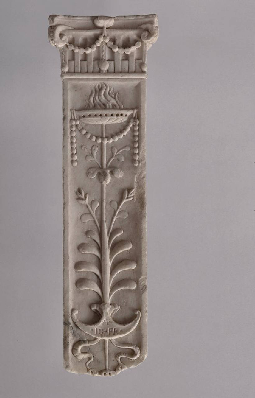 Lesenetta con candelabra e braciere (lesenetta) di Scultore - ambito lombardo (fine sec. XV)