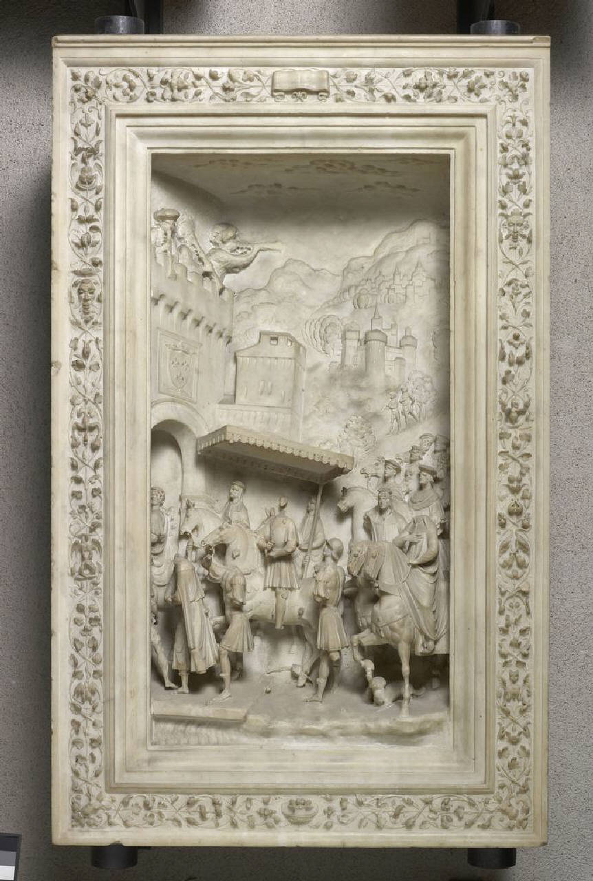 Ingresso di Gaston de Foix a Bologna (lastra, altorilievo) di Busti, Agostino detto Bambaia (o Bambaja) (e aiuti) (primo quarto sec. XVI)