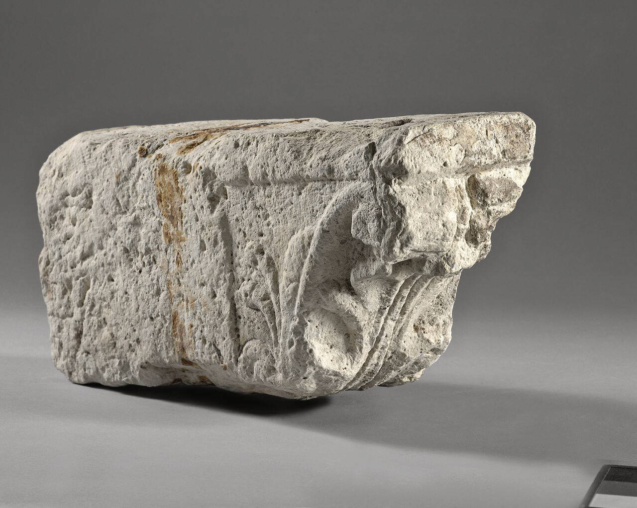 Mensola con lunga foglia d'acanto sulla gola (mensola) di Scultore - ambito lombardo (ultimo quarto sec. XV)