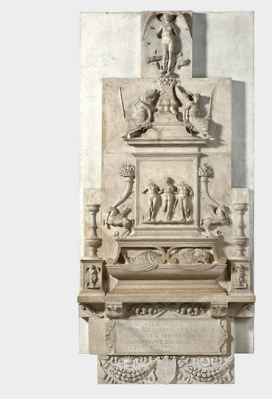 Monumento funebre dell'umanista Lancino Curzio (1460-1512) (monumento a parete) di Busti, Agostino detto Bambaia (o Bambaja); Cristoforo Lombardo (primo quarto sec. XVI)
