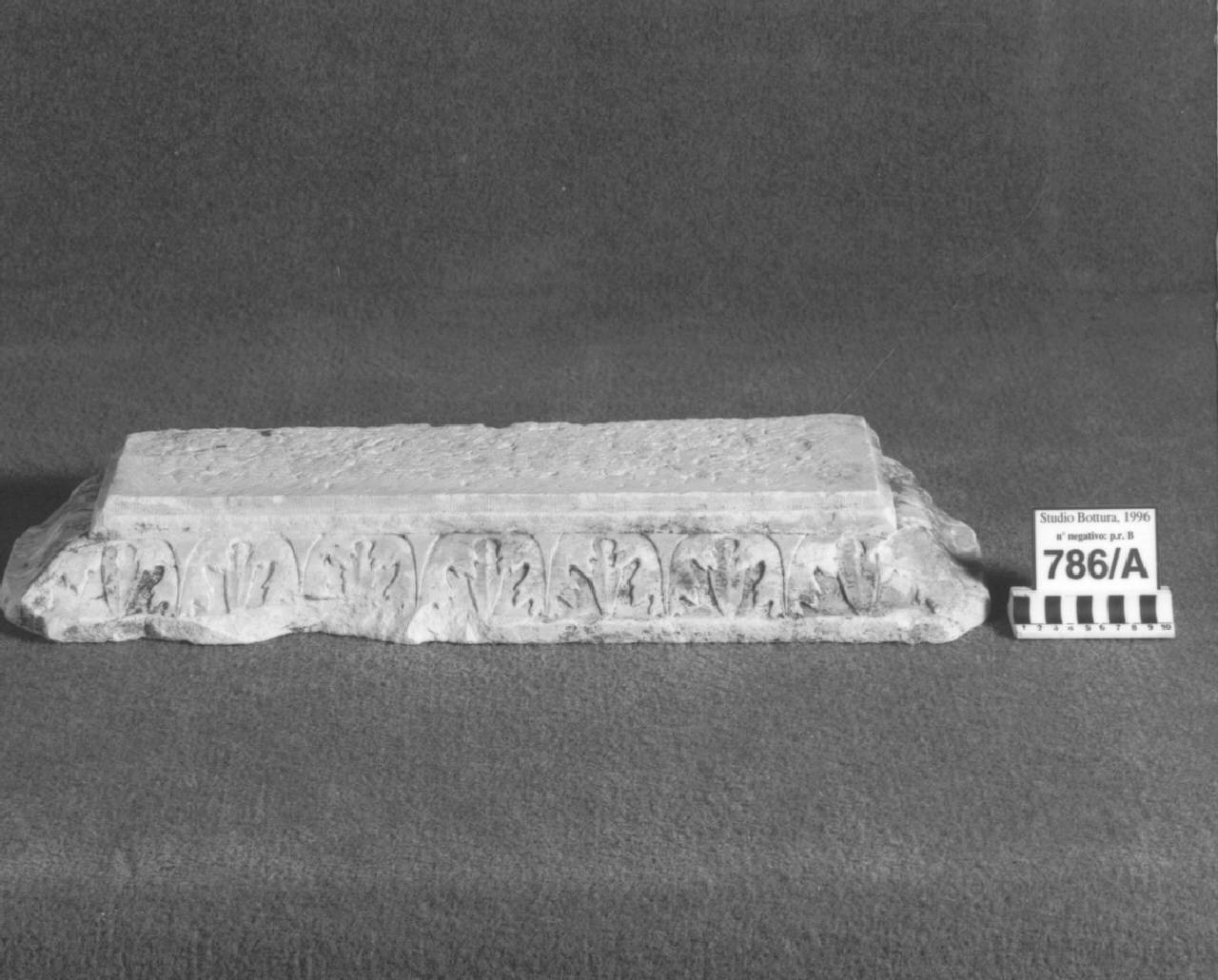 Cornice o base d'imposta con motivo vegetale (cornice?; base d'imposta?) di Scultore - ambito lombardo (inizio sec. XVI)