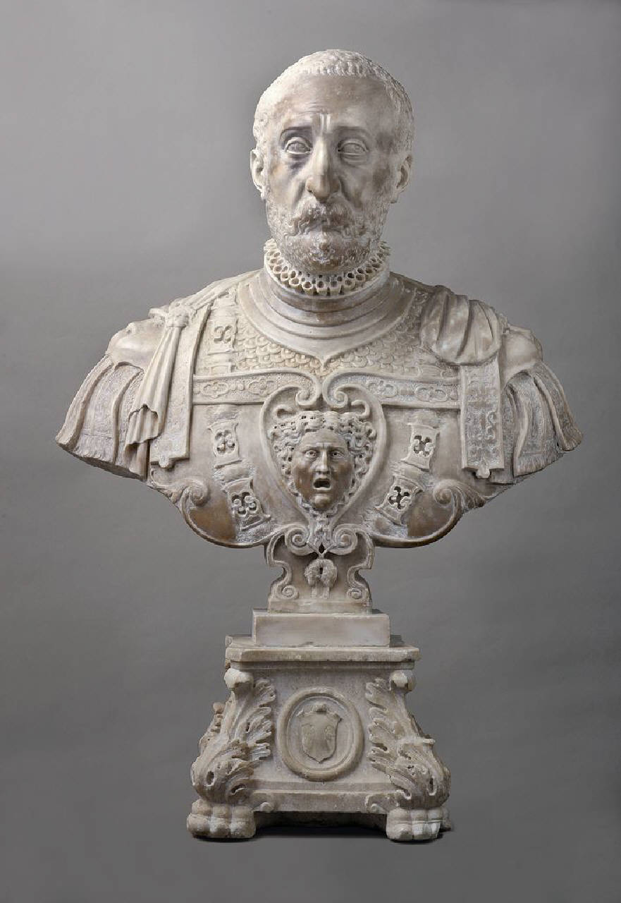 Busto di Ottavio Farnese(Valentano 1524 - Piacenza 1586) (busto) di Barbieri, Giovanni Battista (terzo quarto sec. XVI)