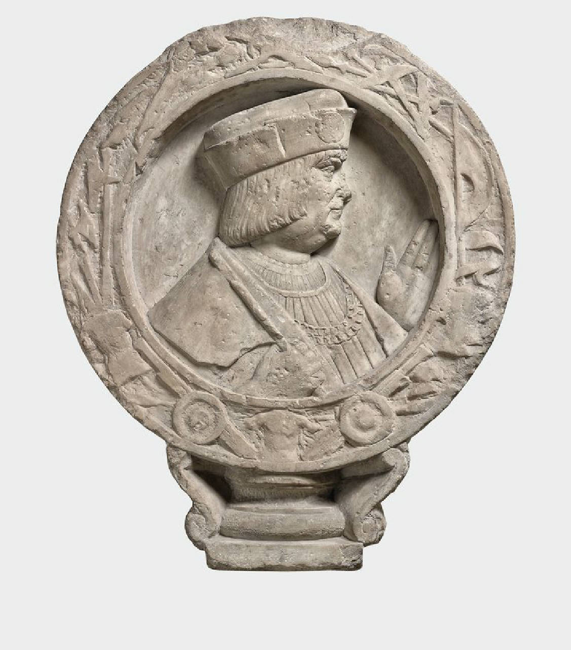 Luigi XII (Blois, 1462 - Parigi, 1515) (medaglione) di Scultore - ambito lombardo (inizio sec. XVI)
