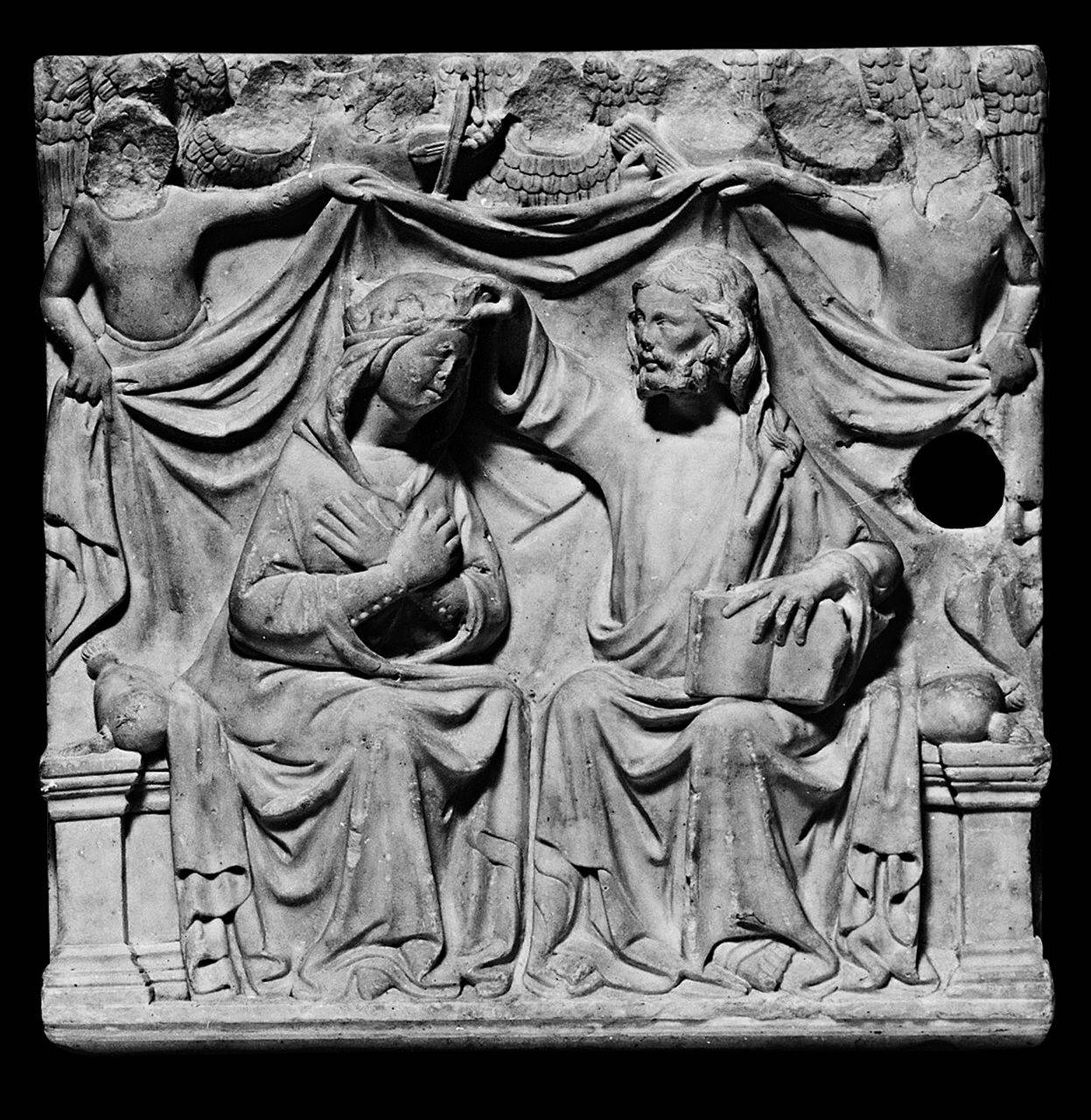 Incoronazione della Vergine (lastra, rilievo) di Scultore - ambito lombardo (seconda metà sec. XIV)