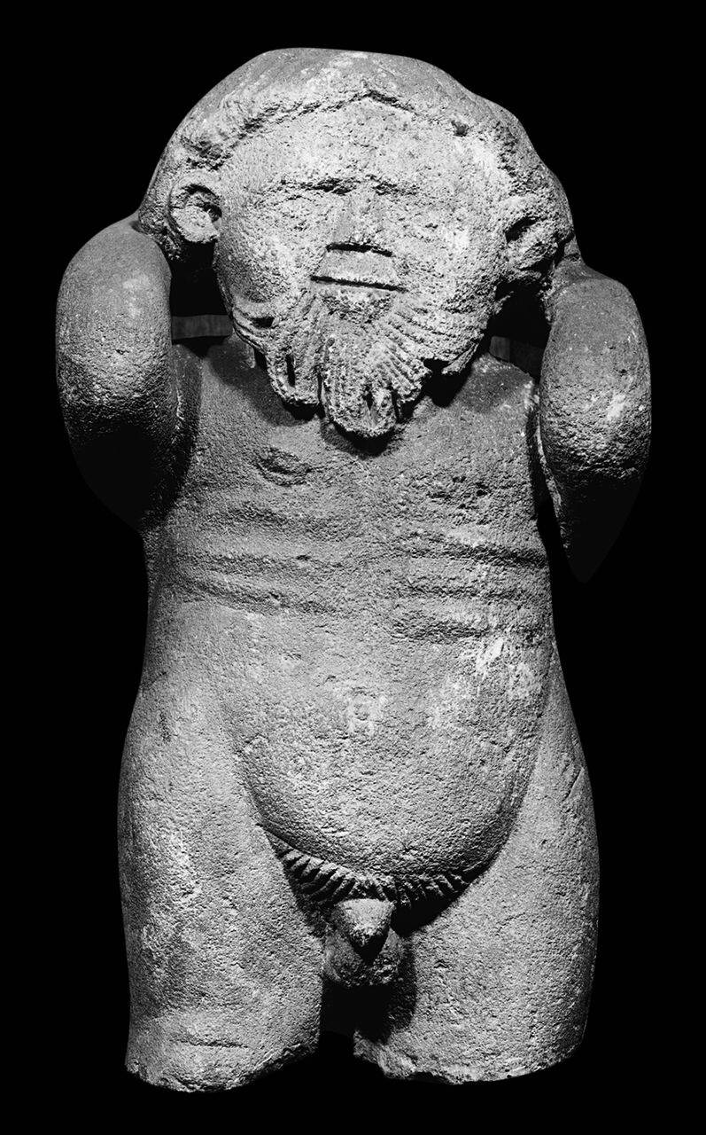 Telamone ignudo (telamone) di Scultore - ambito lombardo (sec. XII)