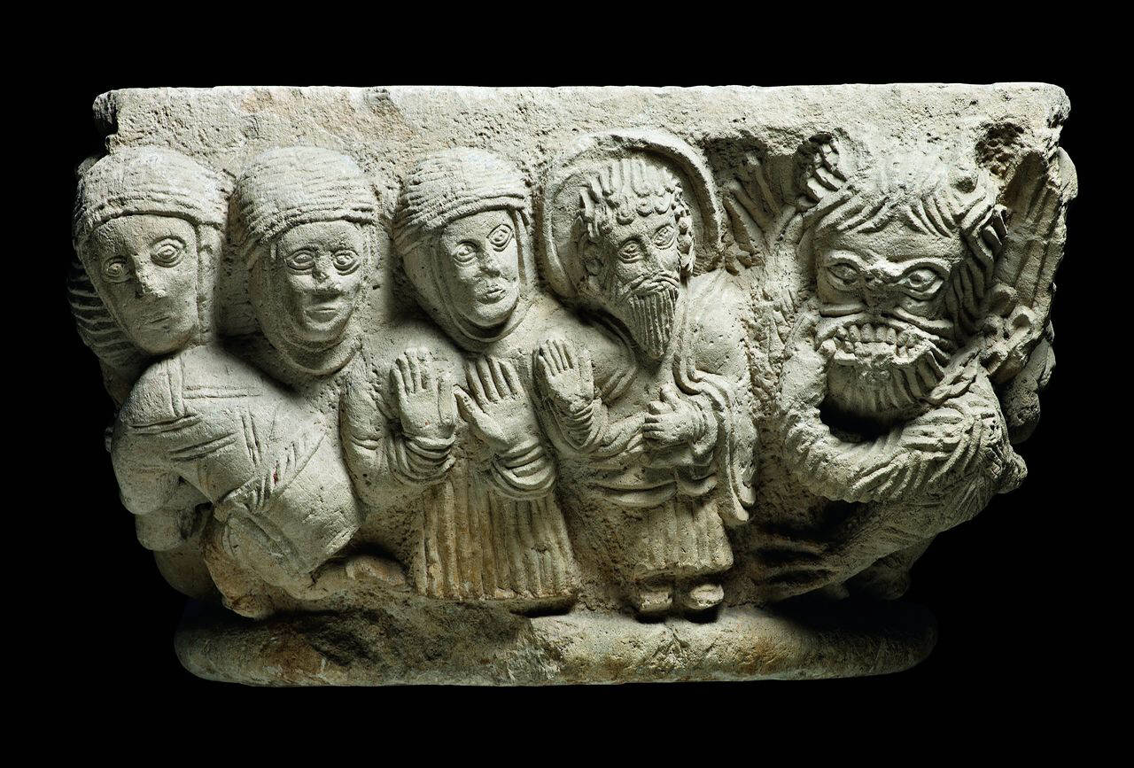 Capitello con storie di San Bartolomeo (capitello) di Scultore - ambito lombardo (seconda metà sec. XII)