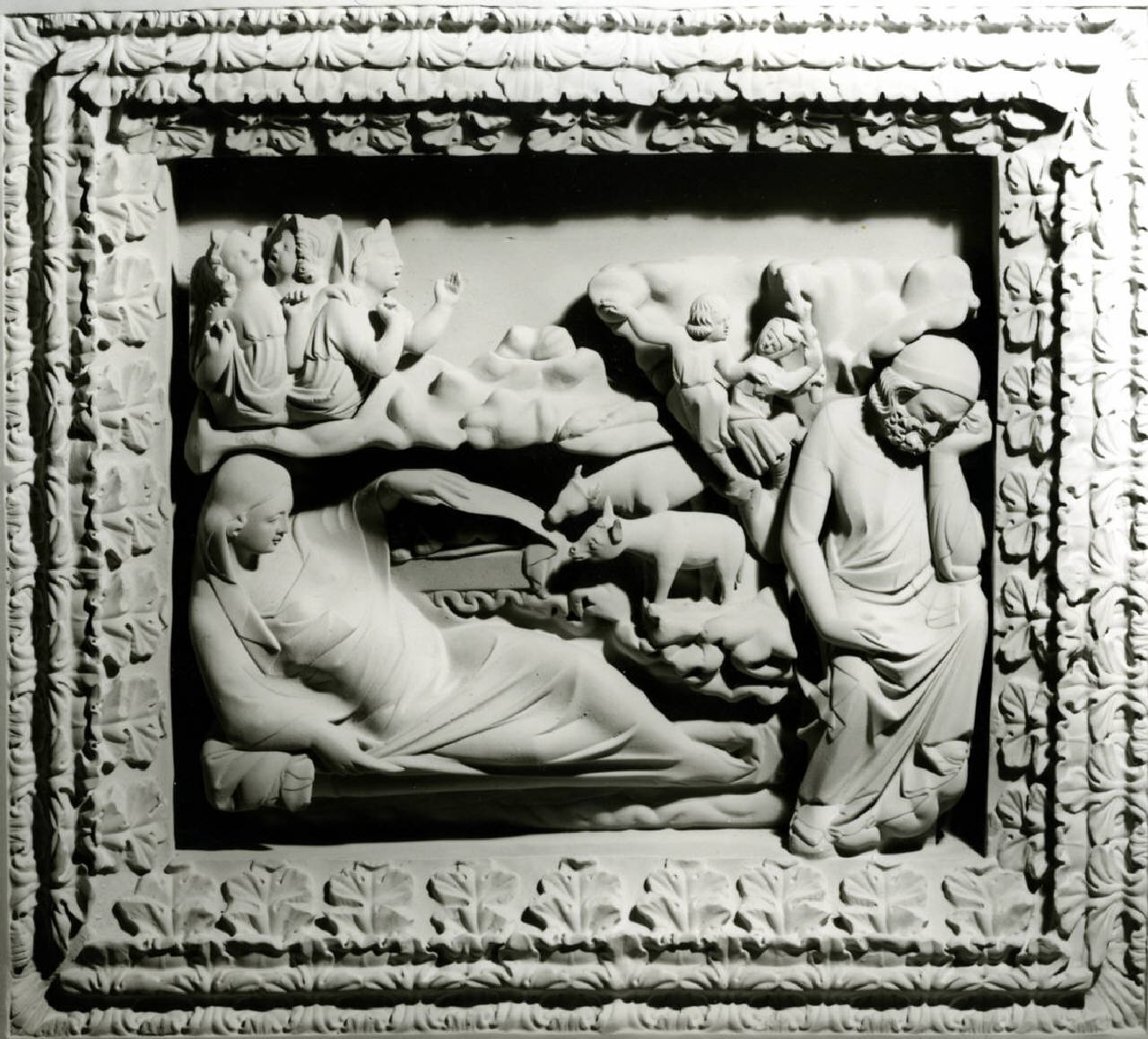 Calco della Natività di Pizzighettone (lastra, altorilievo) di Campi, Carlo (primo quarto sec. XX)