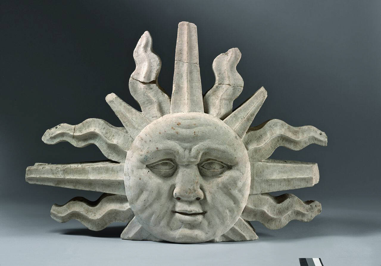 Emblema del sole (recto) e della luna (verso) (scultura) di Scultore - ambito lombardo (sec. XV)
