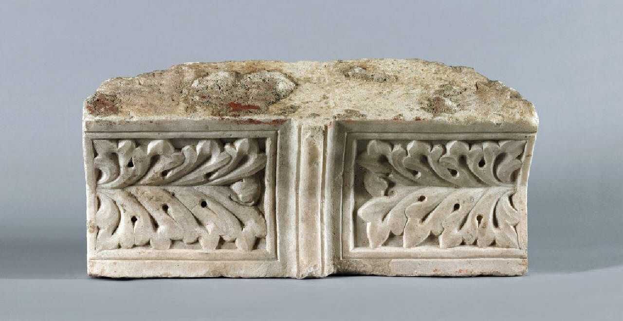 Formelle binate con motivi vegetali (portale, parte di?) di Scultore - ambito lombardo (fine/inizio sec. XIII)